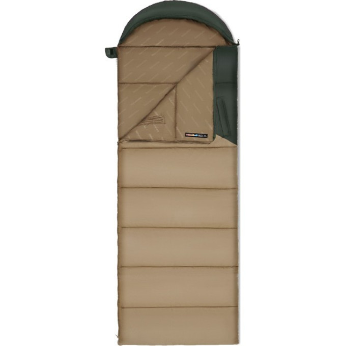 Спальный мешок NATUREHIKE SUNNY DAY PL02 CNK2550WS028 U450, зеленый с коричневым, молния справа 6977465868435