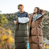 Спальный мешок NATUREHIKE U SERIES U250S двойной хлопок осень-зима молния слева Brown 6927595769294L