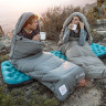 Ультралёгкий спальный мешок NATUREHIKE CNK2350WS023 M300 хлопковый с капюшоном весна осень серый, молния слева 6927595775974