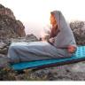 Ультралёгкий спальный мешок NATUREHIKE CNK2350WS023 M400 хлопковый с капюшоном весна осень серый, молния слева 6927595776049