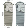Ультралёгкий спальный мешок NATUREHIKE NH20MSD02 M300 хлопковый с капюшоном весна осень зеленый, молния справа 6975641885511