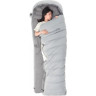 Ультралёгкий спальный мешок NATUREHIKE RM40 SERIES Size M утиный пух молния слева Grey 6927595707159L